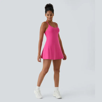 LIMITED-TIME DEAL Plush Backless Active Dress Easy Peezy Collection