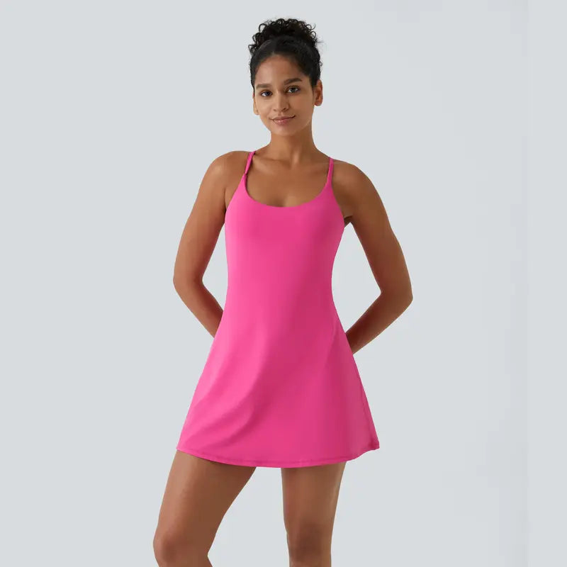LIMITED-TIME DEAL Plush Backless Active Dress Easy Peezy Collection