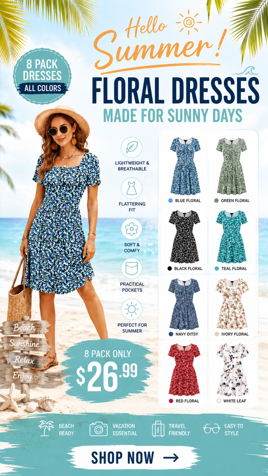 THE DRESS EVERYONE LOVES 💕  Floral A-Line Sundress With Pockets | Summer Essential ☀️