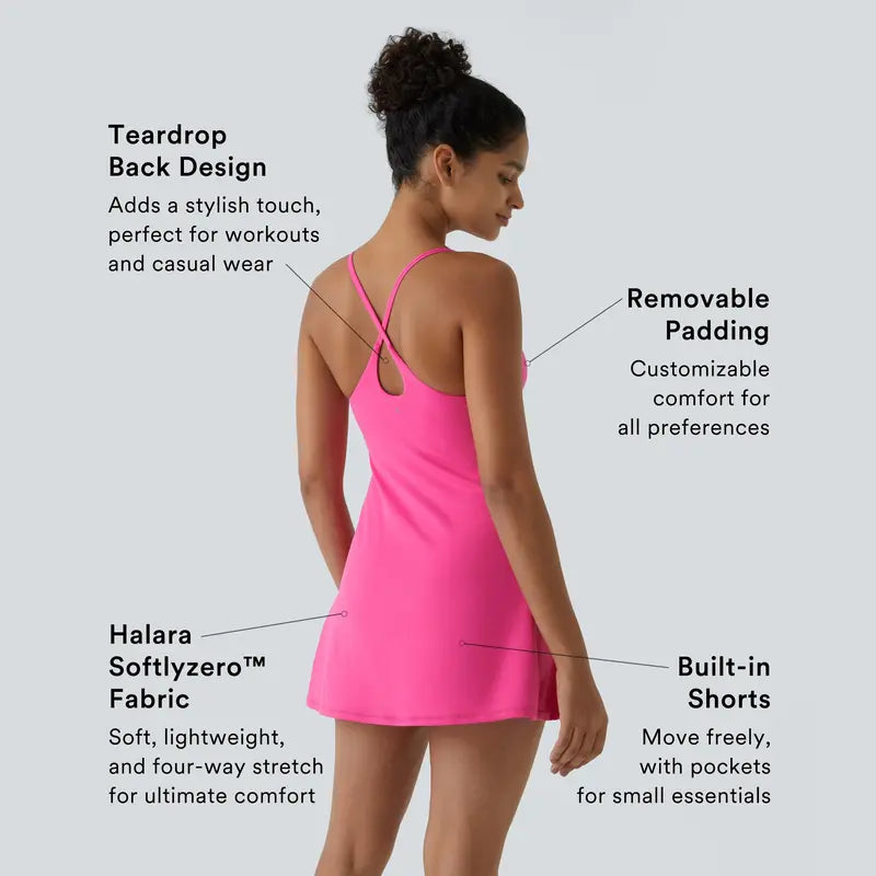 LIMITED-TIME DEAL Plush Backless Active Dress Easy Peezy Collection