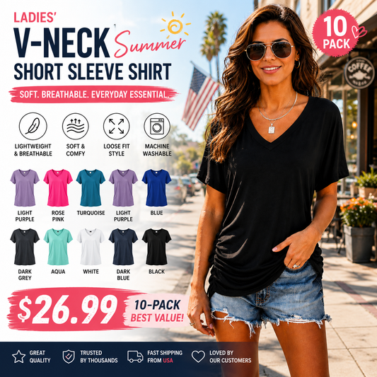 ✨ Effortless Style Starts Here | Buttery-Soft V-Neck Tee