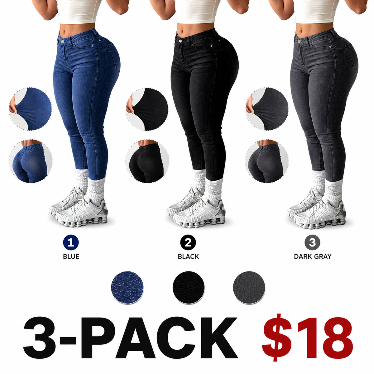 Women's High Waist Skinny Jeans