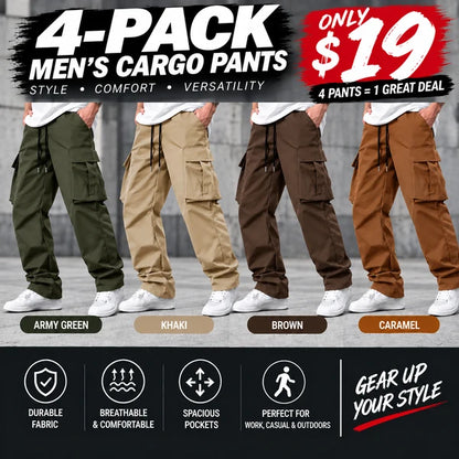 Men's Cargo Pants – Casual Relaxed Fit Multi-Pocket Utility Pants