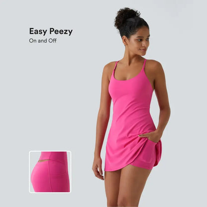 LIMITED-TIME DEAL Plush Backless Active Dress Easy Peezy Collection